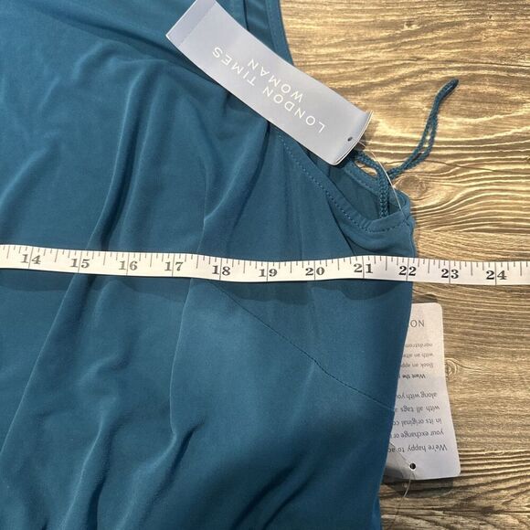 London Times Women’s Sleeveless Layered Teal Dress. Size 3XL. Maxi. NWT. J - Picture 6 of 8